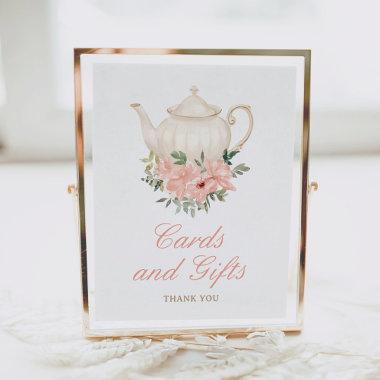 Floral Tea Party Bridal Shower Invitations and Gifts Poster