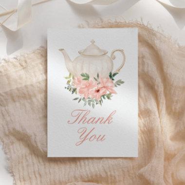 Floral Tea Party Bridal Shower Thank You Invitations