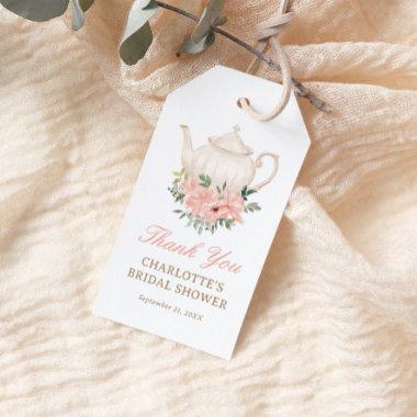 Floral Tea Party Bridal Shower Thank You Gift Tags