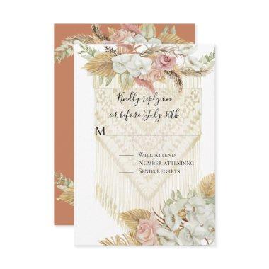 Floral Terra Cotta Pampas Grass Rose Greenery RSVP