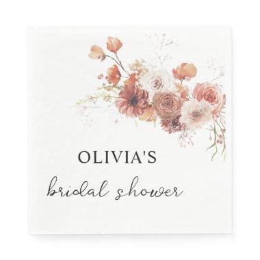 Floral Terracotta  Paper Napkins