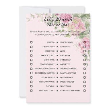 Floral This Or That Brunch Party Game