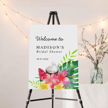 Floral Tropical Paradise Bridal Shower Foam Board