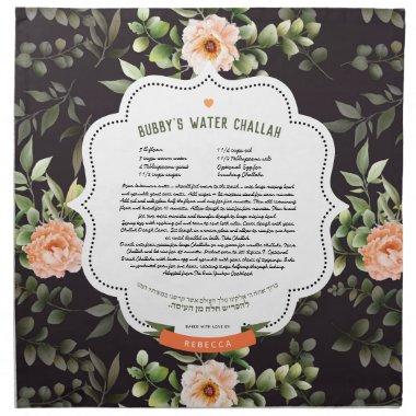 Floral Type YOUR Recipe Rising Dough Cover & Clot Cloth Napkin