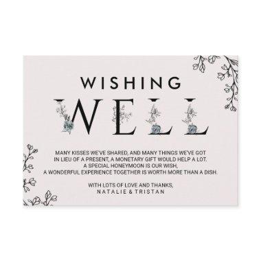 Floral Typography Wedding Wishing Well Enclosure Invitations