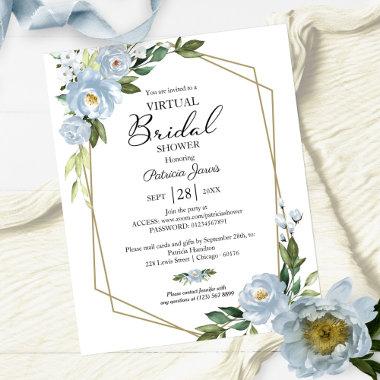 Floral Virtual Bridal Shower Budget Invitations