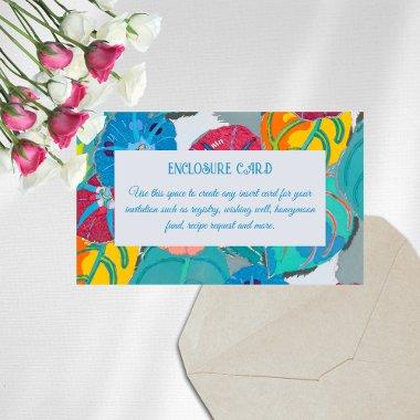 Floral Watercolor Art Deco Vintage Bridal Shower Enclosure Invitations