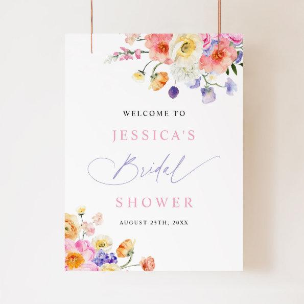 Floral Watercolor Bridal Shower Foam Board