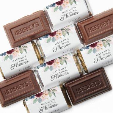 Floral Watercolor Burgundy Blush  Hershey's Miniatures