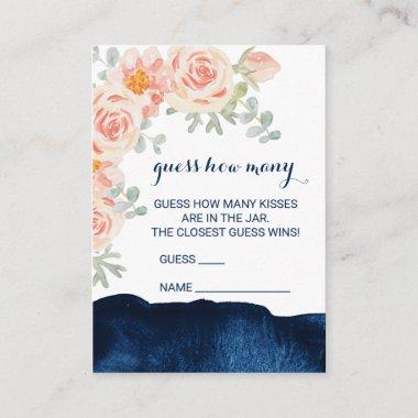 Floral & Watercolor Guess How Many Kisses Invitations