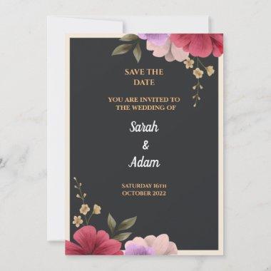 Floral wedding invitation Invitations