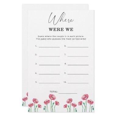 Floral Where were we  game