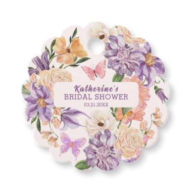 Floral Whimsical garden Butterflies  Favor Tags