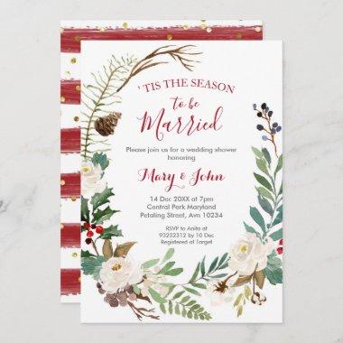 Floral Winter Wedding Invitations