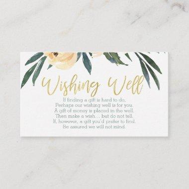 Floral wishing well bridal shower insert card