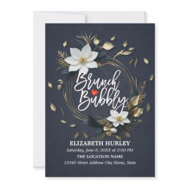 Floral Wreath Wedding Brunch Bubbly