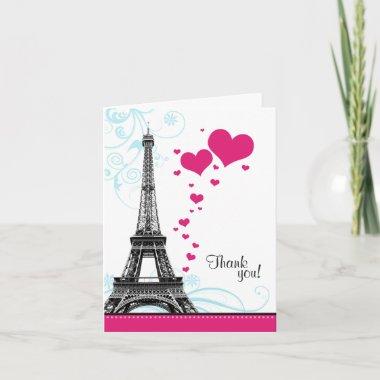 Flourish Eiffel Tower Parisian Love You Invitations