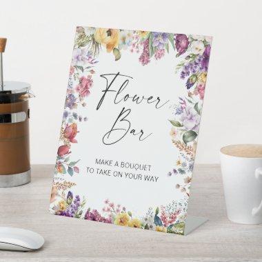 Flower Bar Garden Flowers  Pedestal Sign