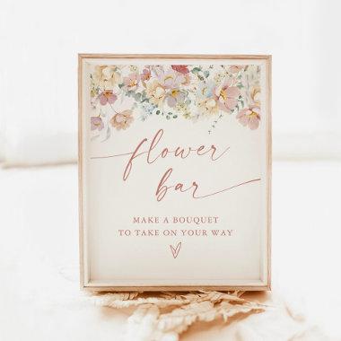 Flower Bar Sign | Boho Minimalist Bridal Shower