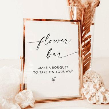 Flower Bar Sign | Boho Minimalist Bridal Shower