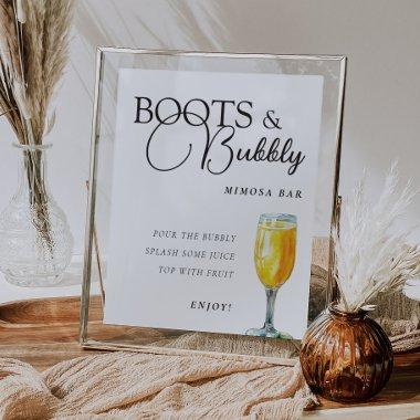 Flower Bar Sign Boots and Bubbly