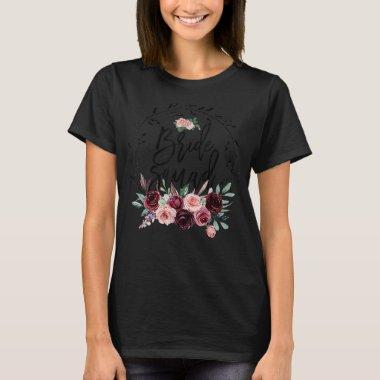 Flower Bride Squad  Wedding Bachelore T-Shirt