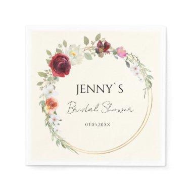 Flower Circle Wedding  Napkins
