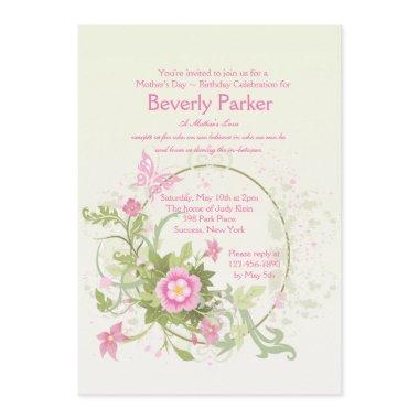 Flower Crescent Mother's Day Invitations