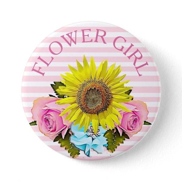 Flower Girl bridal shower button