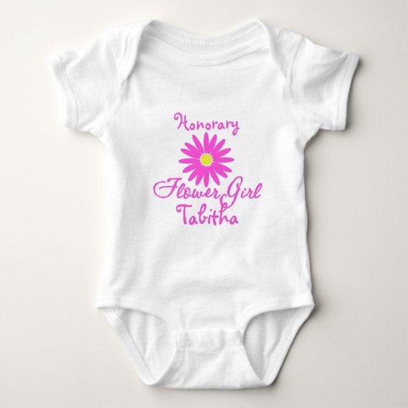 Flower Girl Daisy/ Pink Baby Bodysuit