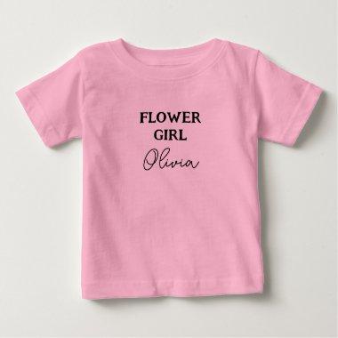 Flower Girl Personalized Pink Baby T-Shirt
