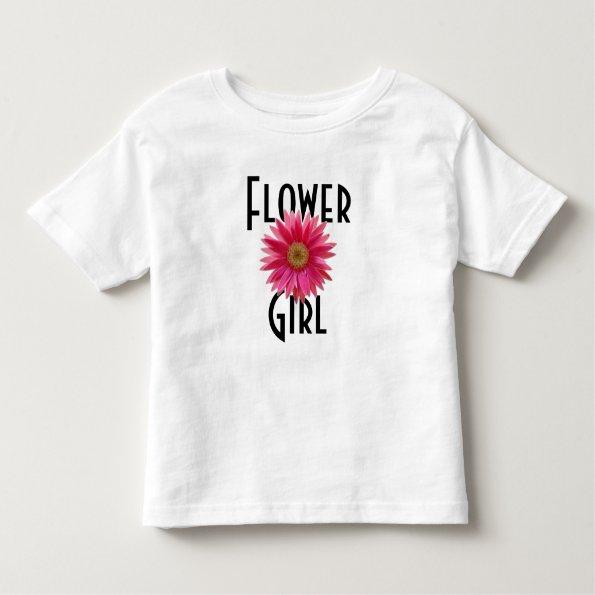 Flower Girl Pink Gerbera Daisy Wedding Toddler T-shirt