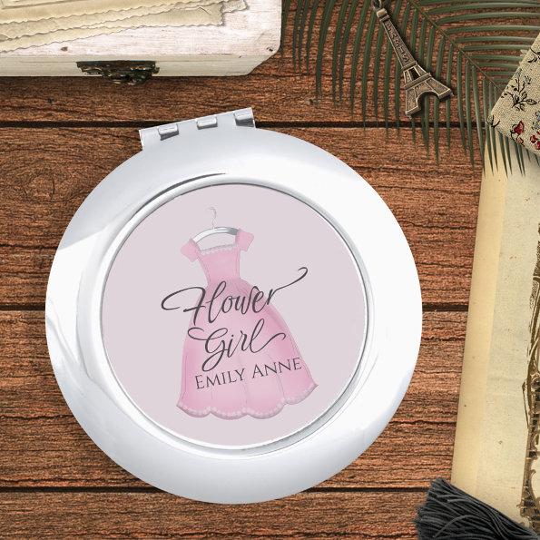 Flower Girl Wedding Personalized Cute Vintage Compact Mirror