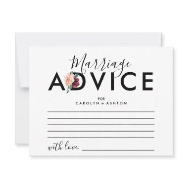 Flower Lettering | Maroon Marriage Advice Cards