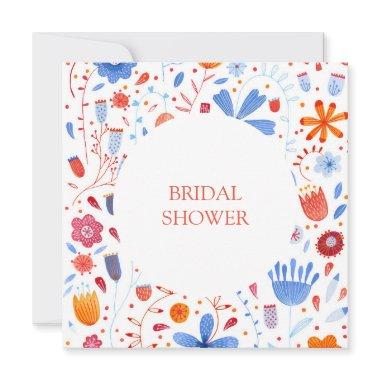 Flower Meadow Watercolor Bridal Shower Invitations