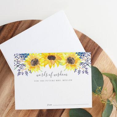 Flowerfields Bridal Shower Advice Card