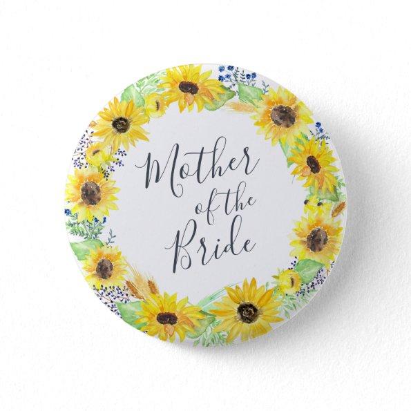 Flowerfields Mother of the Bride Button