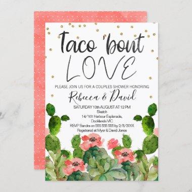 Flowering cactus taco bout love couples Invitations