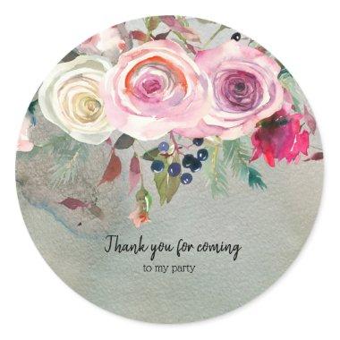 Flowers bouquet for all occassions classic round sticker