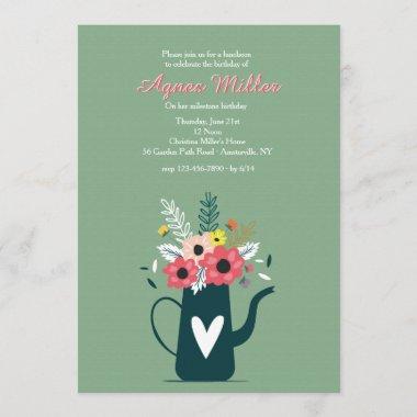Flowers in a Teapot Invitations