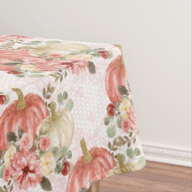 Flowers Pumpkin Beehive Pattern Party Decorations Tablecloth