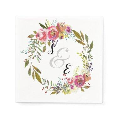 Flowers wreath for all occassions paper napkins