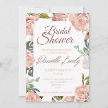 Flowery Bridal Shower Invitations