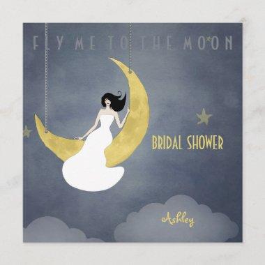 Fly Me to The Moon 2 Bridal Shower Invitations