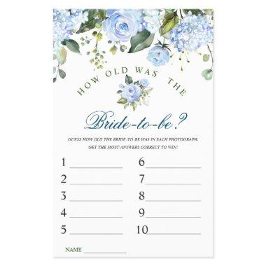 FLYER PAPER Blue Hydrangea Flowers Greenery Game