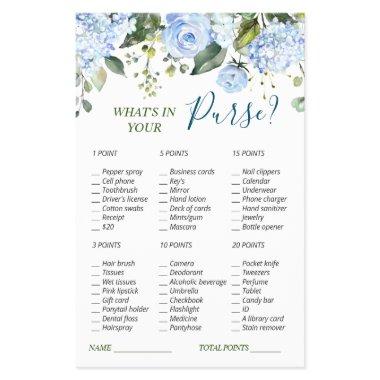 FLYER PAPER Blue Hydrangea Greenery Game