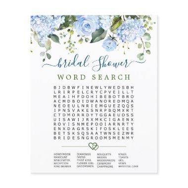 FLYER PAPER Blue Hydrangea Word Search Game