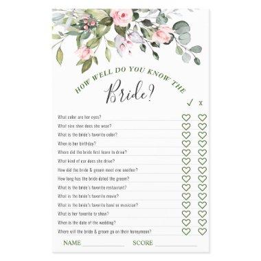 FLYER PAPER Elegant Eucalyptus Blush Roses Game