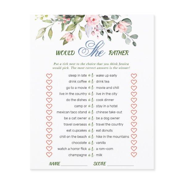 FLYER PAPER Elegant Eucalyptus Greenery Game