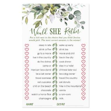 FLYER PAPER Elegant Eucalyptus Greenery Game